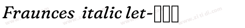 Fraunces  italic let字体转换